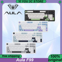 Aula F99 Mechanical Gaming Keyboard Bluetooth 5.0/4.0g Wireless/Wired Hot Swap PBT Office Customized Keyboard Gift For Gamer