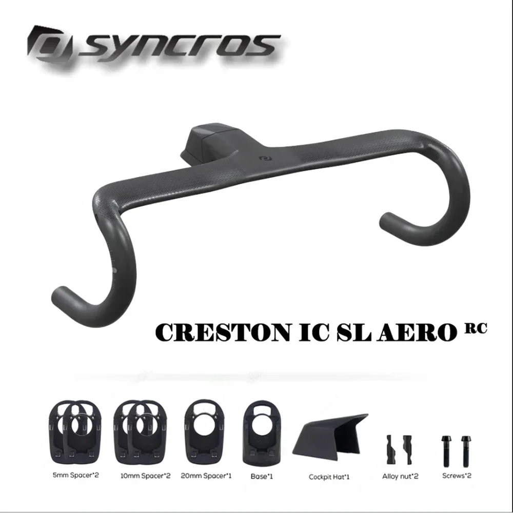 Syncros Creston Ic Sl Aero RC Carbon Bicycle Integrated Cockpit All Internal Cables Di2 Road Bike Handlebar 380/400/420mm