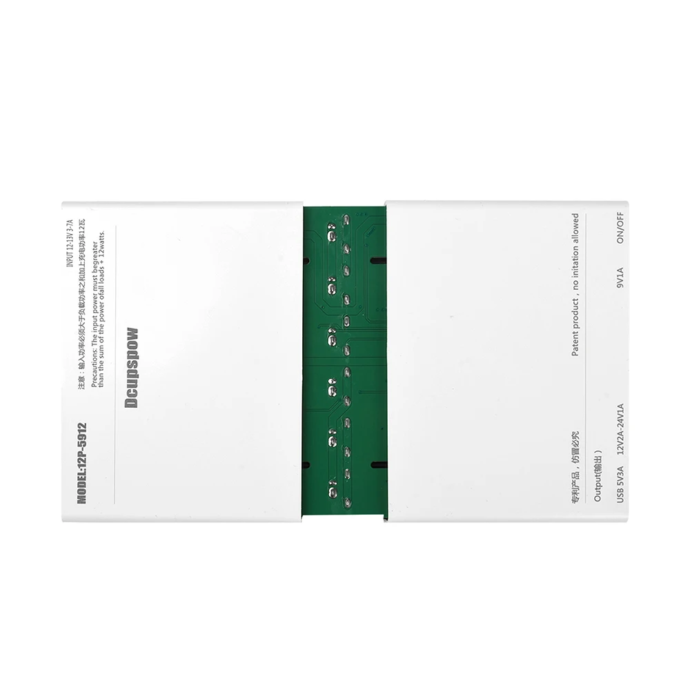 DC UPS 12x18650 Solder-Free Power Box DIY Kit 5V9V12V Adjustable for Modem Router Uninterruptible Power Supply