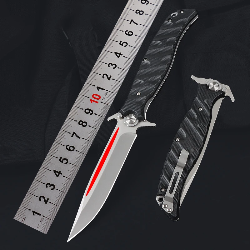 

High-Quality Stainless Steel Folding Pocket Knife Outdoor Survival, Hiking, Emergency Rescue, and Tactical Knife