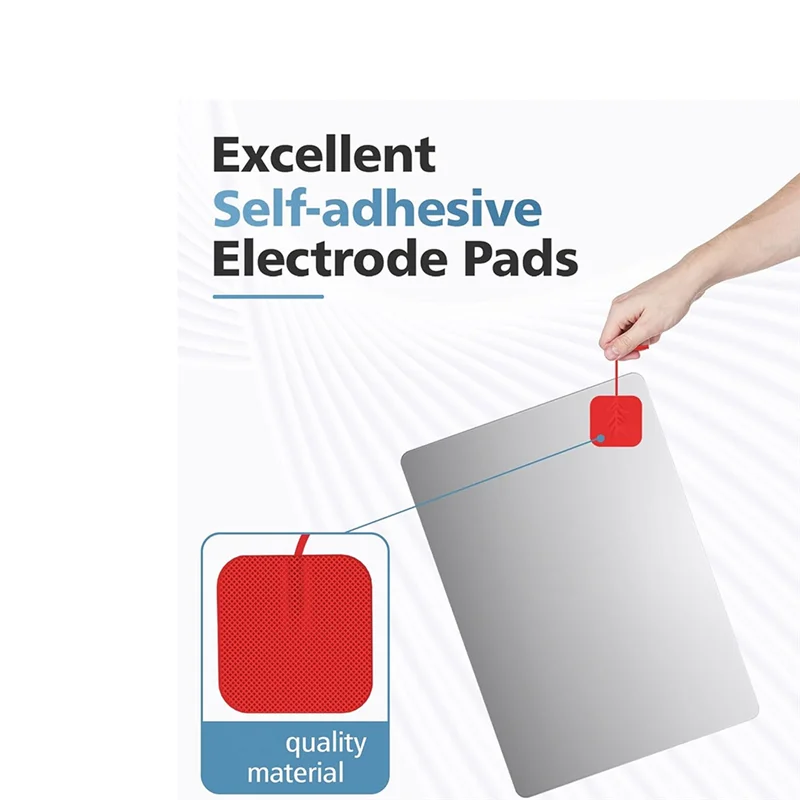 BAAG-Electrodes Pads TENS Unit Replacement Pads Reusable Latex-Free Electrodes Pads Red