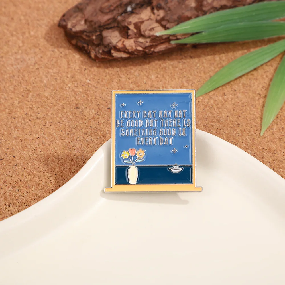 

Inspirational Quote Enamel Pin "Every Day May Not Be Good" Positive Brooch Lapel Pin for Backpack Jacket Badge Gift