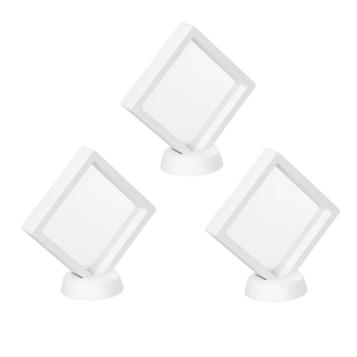 

3 Pcs Display Case Nail Jewelry Display Box Manicure 3d Floating Frame Bracelet Clear Plastic PET Film Gift