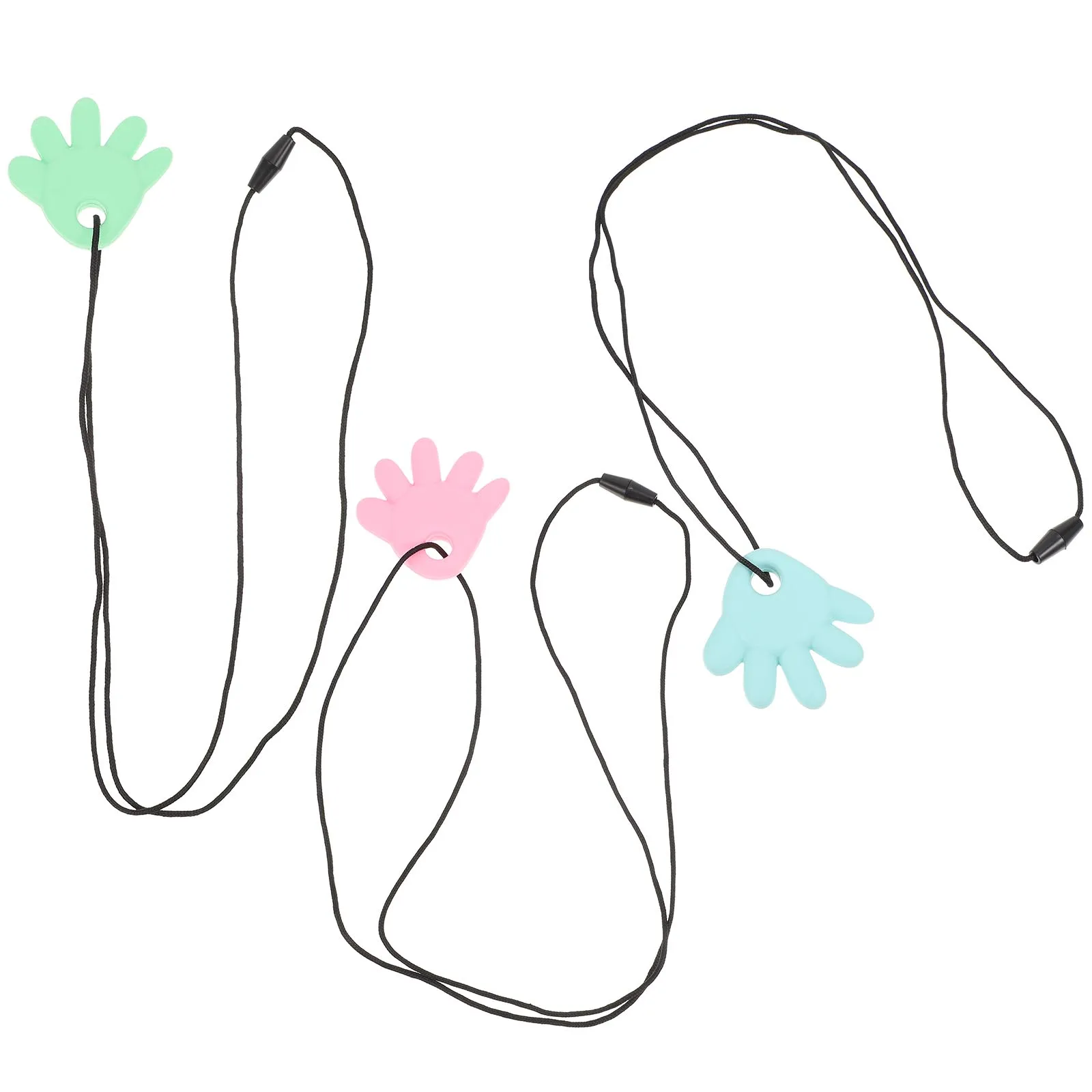 

3 шт. детские прорезыватели премиум-класса, силиконовые жевательные ожерелья с героями мультфильмов, успокаивающие подвески с фокусом, полезные развивающие игрушки