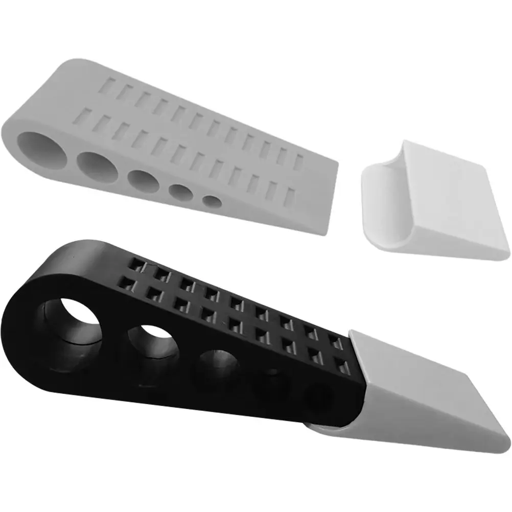 2Pcs Tpr Door Stopper Wedge Non-Marking Floor Door Stops for Bedrooms Living Room Kitchen Garage Safety Security Office Use