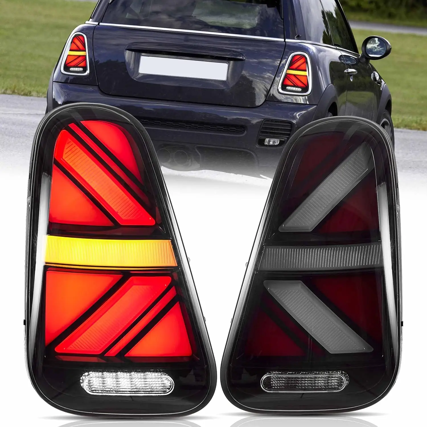 Pair Clear Tail Lights Assembly For Mini Cooper R50 R52 R53 2001-2006 Car Rear Lamps Left And Right Side