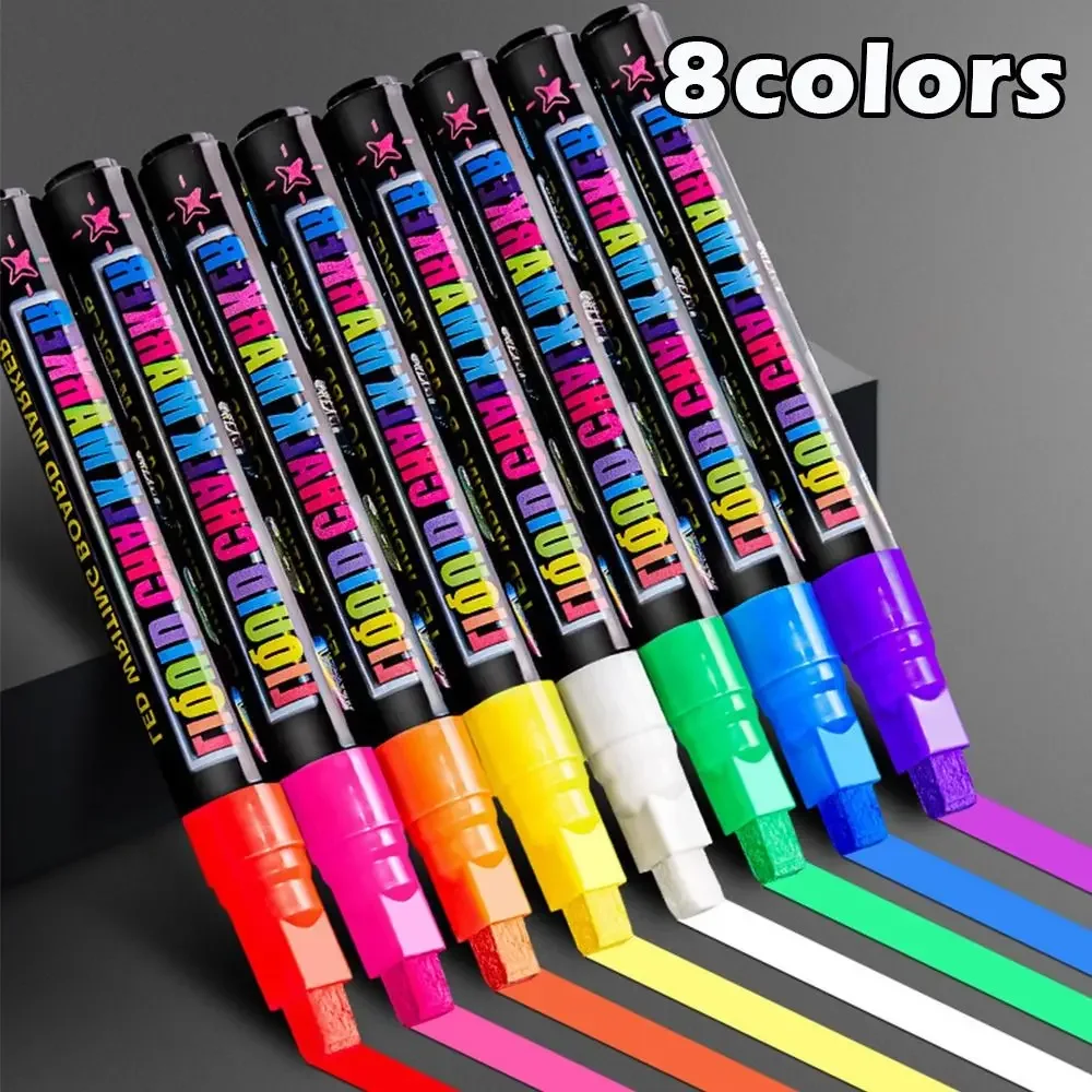 

Меловые маркеры для стекла, смываемые, 8 цветов, для рисования на окнах, подарки художникам на Пасху