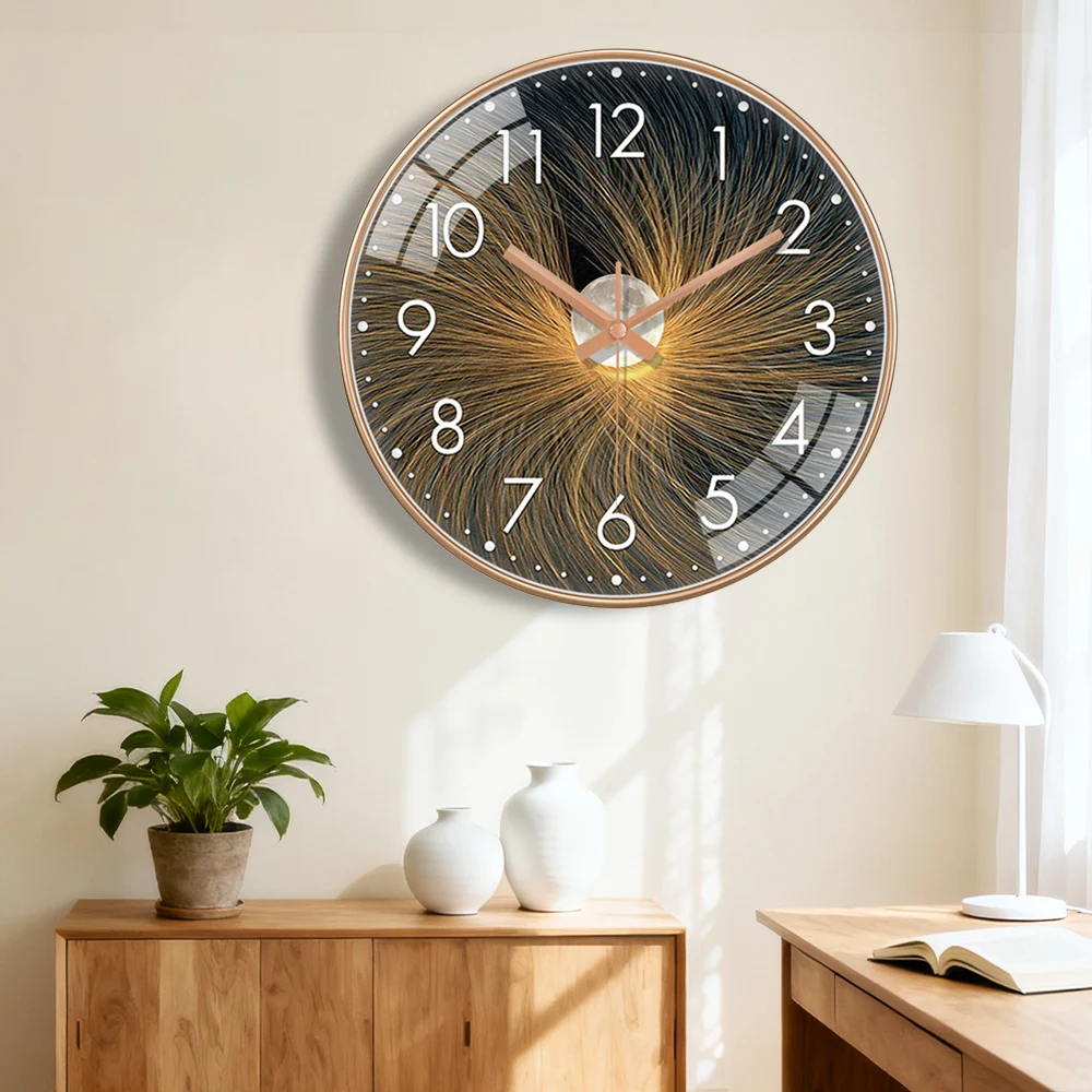 

8/10/12 inch Creative Wall Clock Starry Space Universe Galaxy Clock for Living Room Kitchen Study Luxury Modern Analog Clock