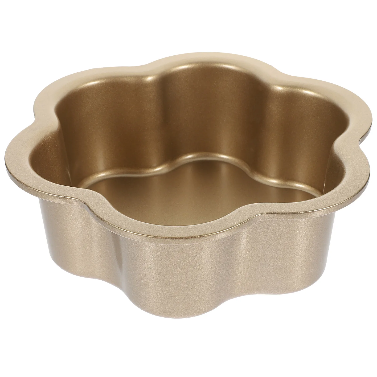 

Baking Mold Plum Blossom Cake Pans Floral Bakeware Golden Carbon Steel Flower Shape Baby