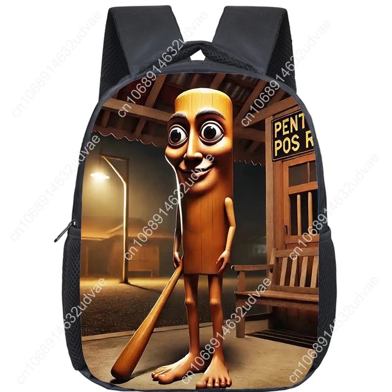 12inch Funny Italian Brainrot Children Backpack Tung Tung Tung Sahur School Bags for Boys Girl Kindergarten Bookbag Kids Mochila