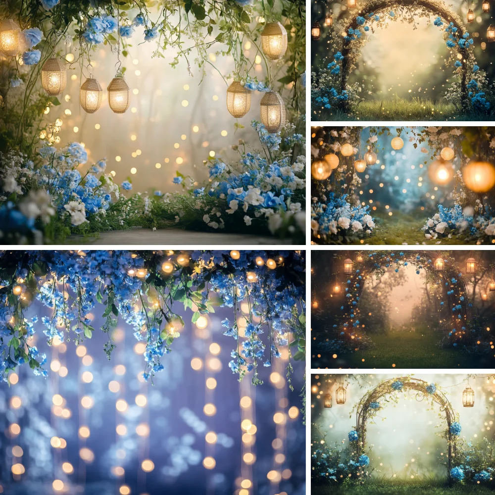 

Fantasy Forest Background Fairy Tale Magic Tree Flower Girl Birthday Party Photography Wonderland Wedding Background