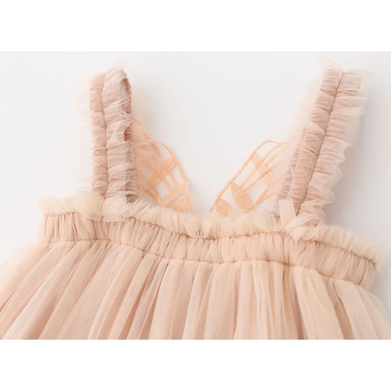 Toddler Girls Tulle Dress 3D Butterfly Ruched Sleeveless Layered Dress Summer Casual Clothes Princess Dress 1 to 2 3 5 7 Years