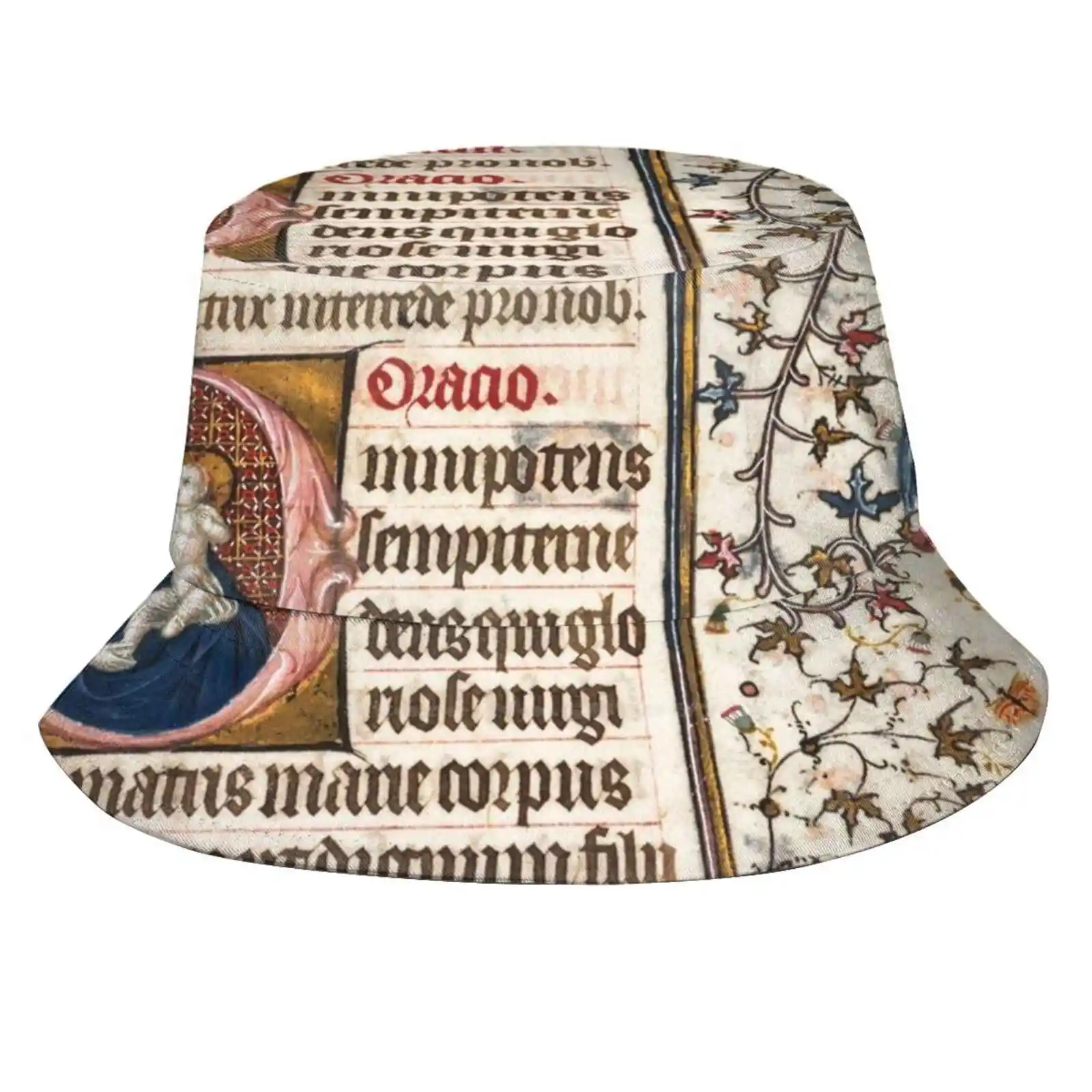 Medieval Book Unisex Summer Outdoor Sunscreen Hat Cap Medieval Illuminated Manuscript Codices Codex Middle Ages Jesus Virgin