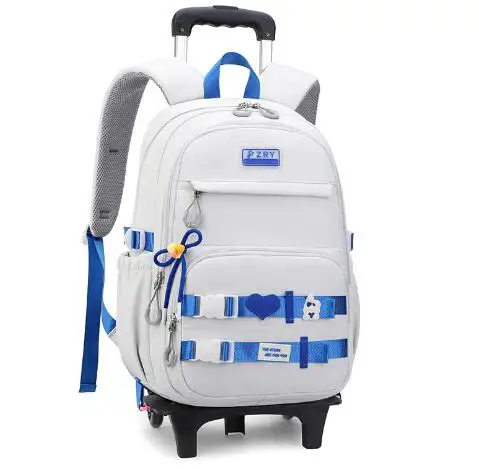 2022 New School Trolley Backpack Bag for girls kids School bookbag On Wheels School Rolling backpack Bag school Wheeled Backpack