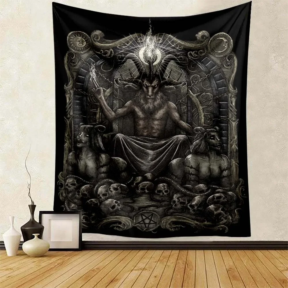 Satan Demon Tapestry Evil Tapestry Bar Club Man Cave Home Bedroom Wall Decor Bedroom Fashion Friend Birthday Gift Wall Tapestry