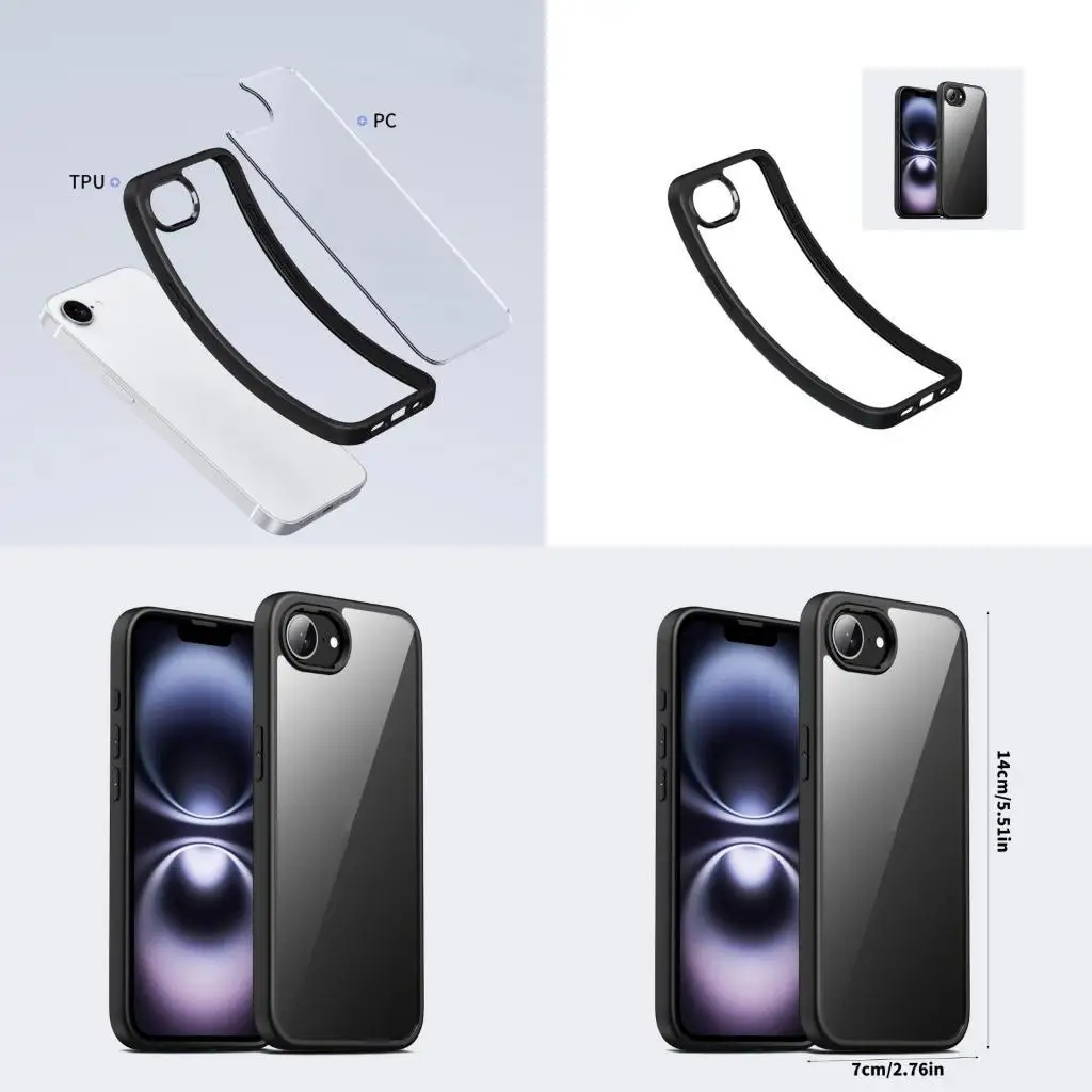 

31BA Scratchproof Skin Cover Case for Phone 16e Shockproof Protective Bumper Shell