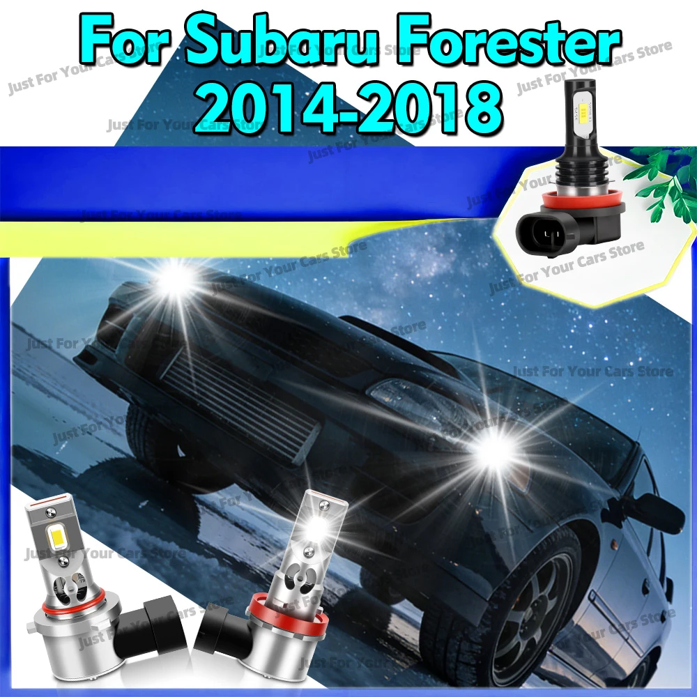 

2/6x 6000K Wireless Headlights 3570 CSP Fog Bulbs For Subaru Forester 2014 2015 2016 2017 2018 High Low Beam 30000LM Head Lamps