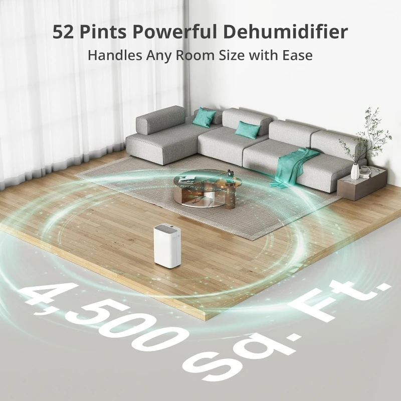 Hot SellingFeet Dehumidifier for Home Basement Bedroom Bathroom Comes with Drain Hose and 0.58 Gallon Water TankEasy To Use