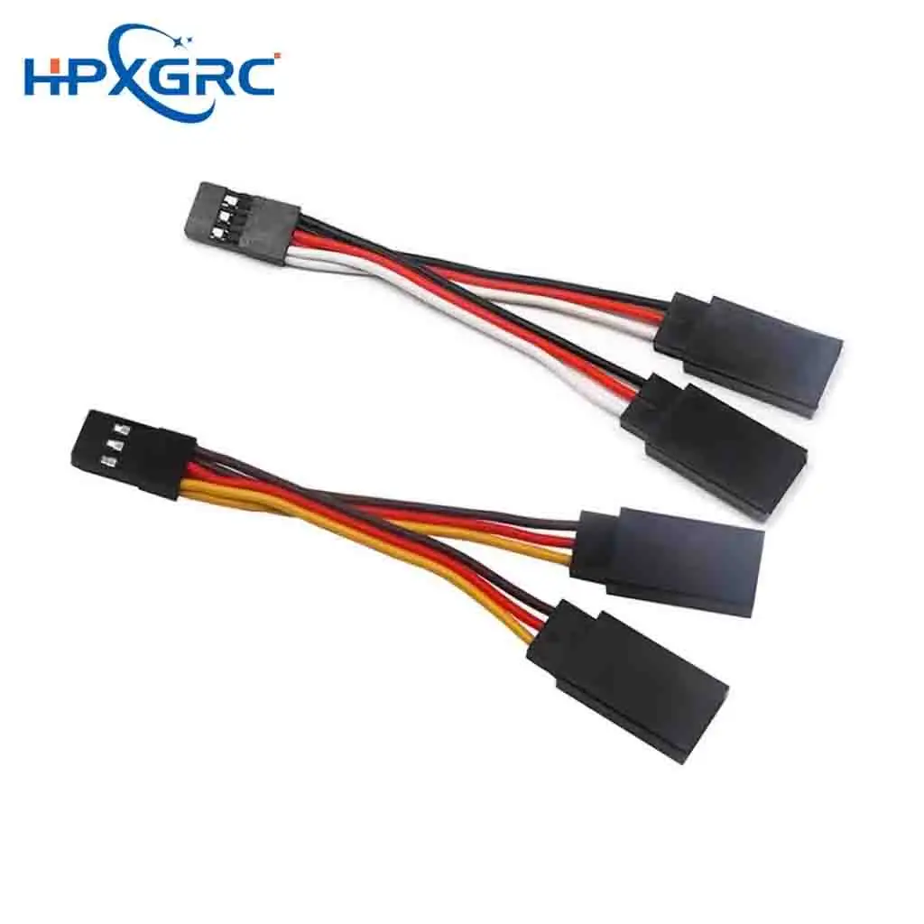 HPXGRC RC Servo Y Verlängerungskabel Kabel 1 bis 2 Stecker auf Buchse Splitterkabel 7 cm für PVC Servo Hubschrauber Autozubehör RC
