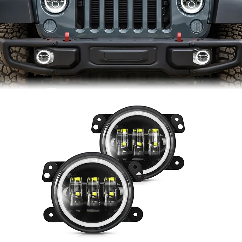 

Front Bumper LED Fog Light Assembly White / Amber Turn Signal Light DRL for Jeep Wrangler JK 2007-2018 /Grand Cherokee 2011-2012