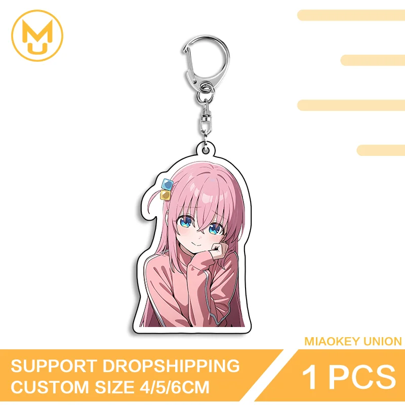 Attractive Gotoh Hitori Exquisite Double Sided Acrylic Keyring Simplicity Fashion Innovative Waterproof Bag Charm Accessory+