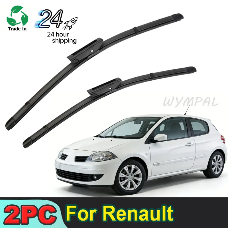 

2pc Wiper Front & Rear Wiper Blades Set For Renault Megane 2 Hatchback 2006 - 2008 Windshield Windscreen Window 24"+18"