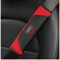 Leather Car Styling Seat Belt Cover Seatbelt Shoulder Strap Protector Pads For Audi A3 A4 B5 B6 A3 8P 8V 8L A5 A6 C6 C5 A1 A7