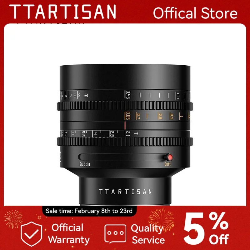 

TTArtisan 50mm T2.1 Dual Bokeh Cine Lens for Sony E A7 Nikon Z Z8 Canon RF R8 Leica Panasonic L S9 camera fotográfica