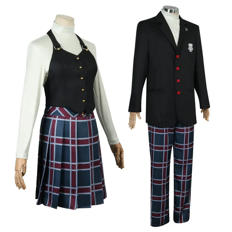 Amemiya Ren Cosplay Persona 5 Cosplay Joker Suit Game Men Black Outfit Uniform Suit Halloween Carnival Animal Cosplay Suits