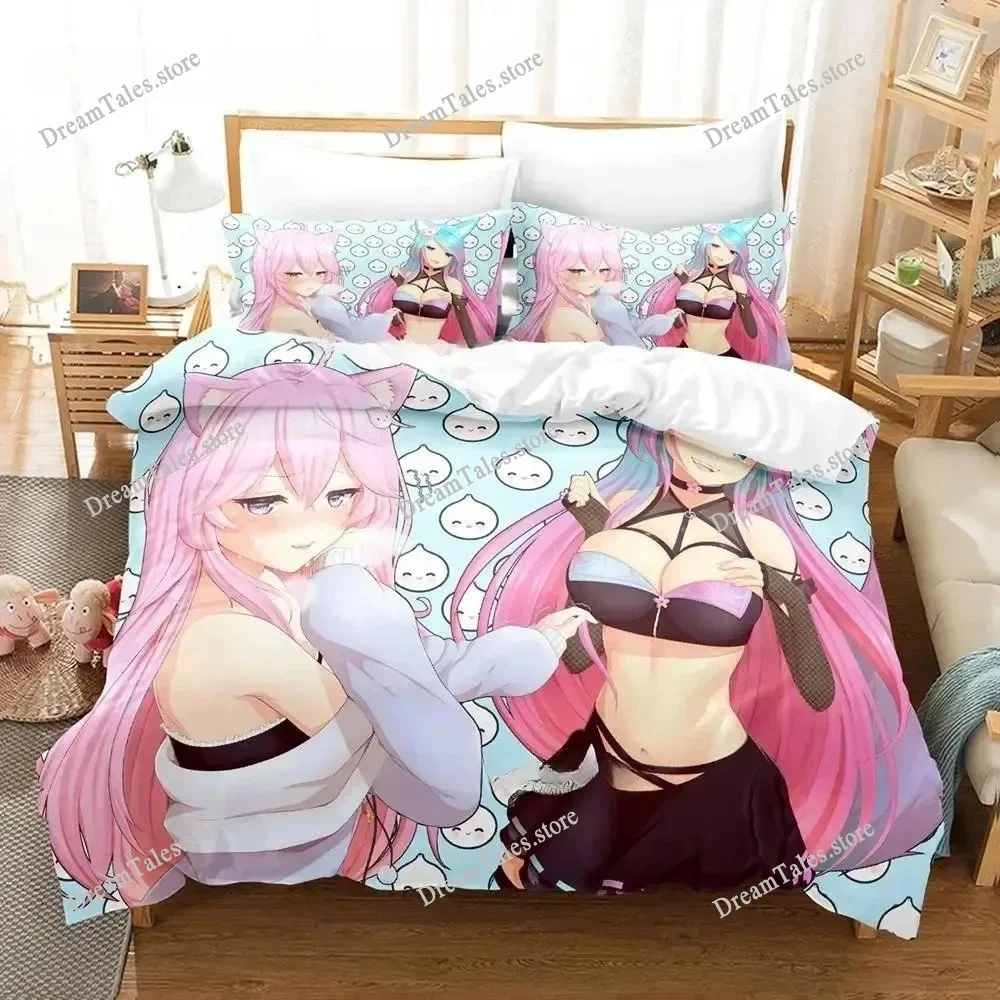 

Nyatasha Nyanners Bedding Set Single Twin Full Queen King Size Bed Set Adult Boys Bedroom Duvet Cover Sets 3D Anime Luxury Gift