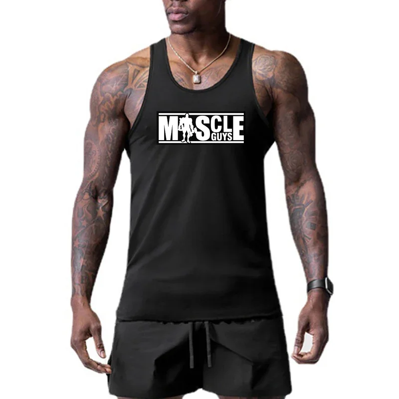 Gym Bodybuilding Fitness Stringer Tank Tops Summer Mesh Quick Dry Sleeveless Shirts Mens Running Sports Vests Workout Clothing