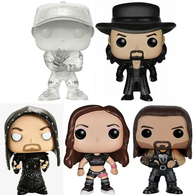 WWE AJ LEE Bray Wyatt Undertaker Roman John  Vinyl Doll Action Figure Toys