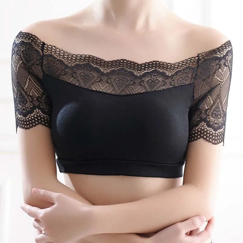 Hot Selling Anti Glare Lace Strapless Vest Sexy and Multifunctional with a Chest Cushion Wrapped Around the Top