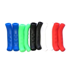 1 Pair Bike Brake Handle Covers Silicone Black/White/Red/Blue/Green Non-slip Handlebar Protection Cover Bicycle Accessories Part