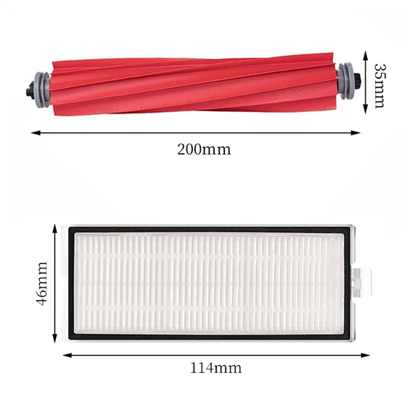 Cepillos laterales principales, filtros Hepa, almohadillas de fregona para/Q7Max/Max + piezas de aspiradora