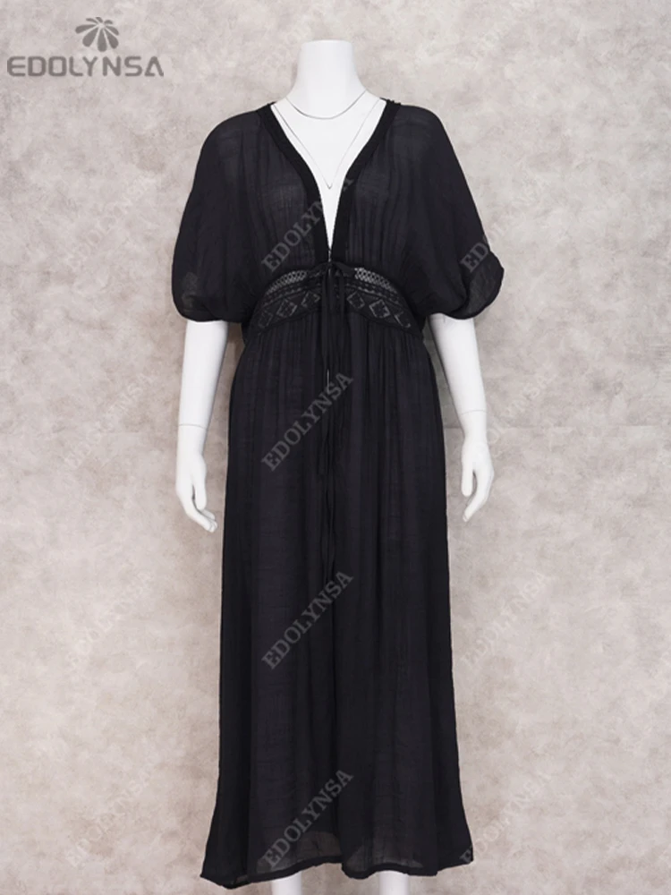 الستر لشاطئ ملابس السباحة التستر النساء ملابس السباحة طويلة قفطان الشاطئ التستر بحر صوفية فستان الشاطئ صيدا دي برايا # Q528