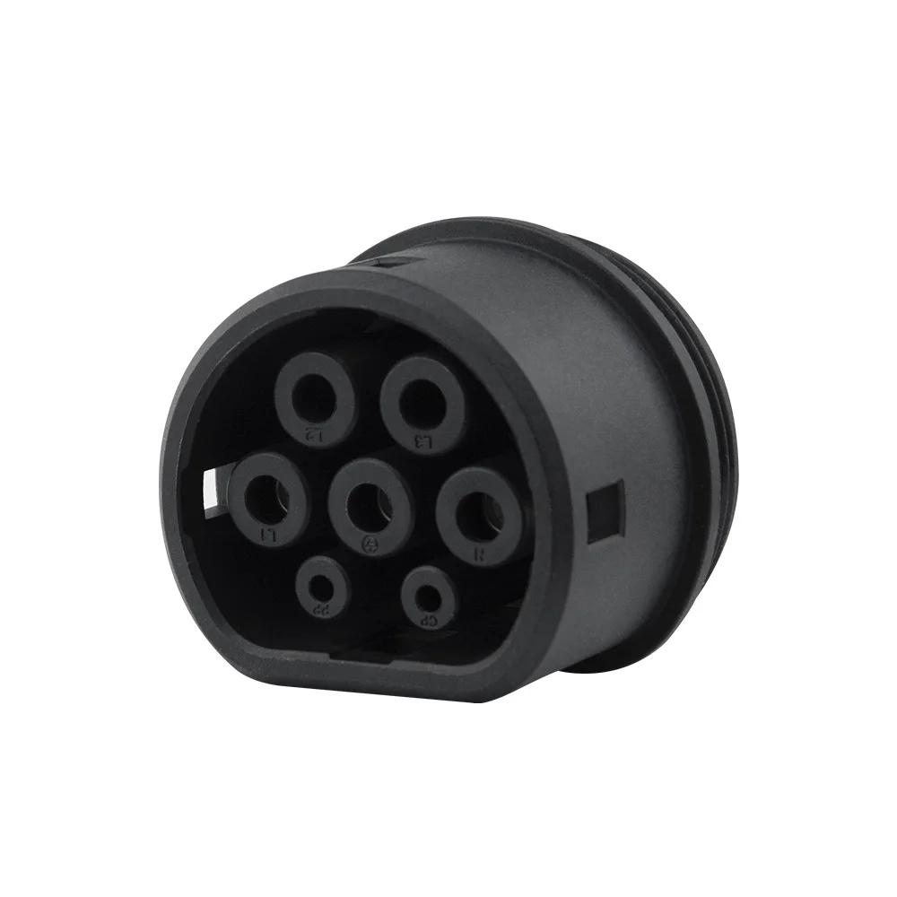 EVMBO Type 2 Female EV Charger Plug IEC 62196-2 Convertor 16A/32A for Electric Car Vehicle Charging Station