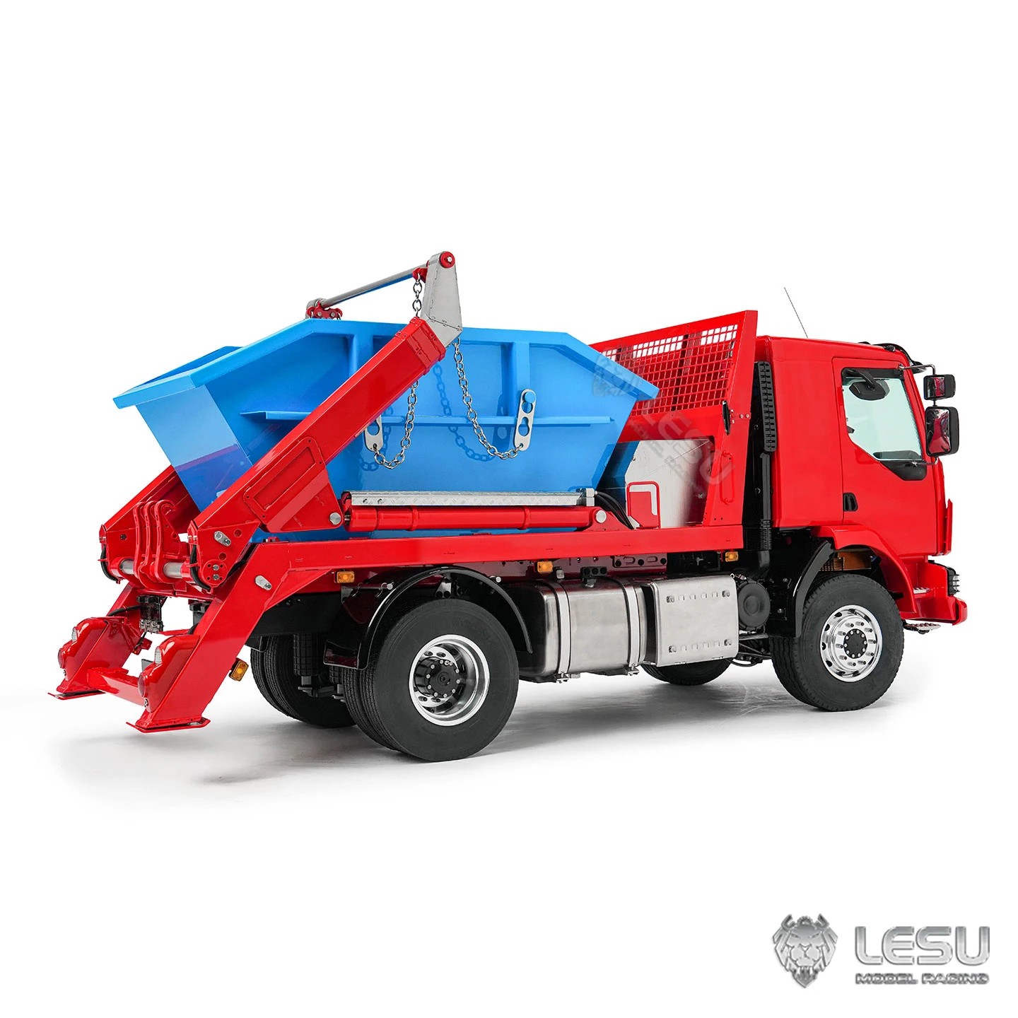 LESU 1/14 VM CAB RC Hydraulic Four-way valve Skip Loader Truck 4x4  Model with Functional Hooklift System LS-Z0067