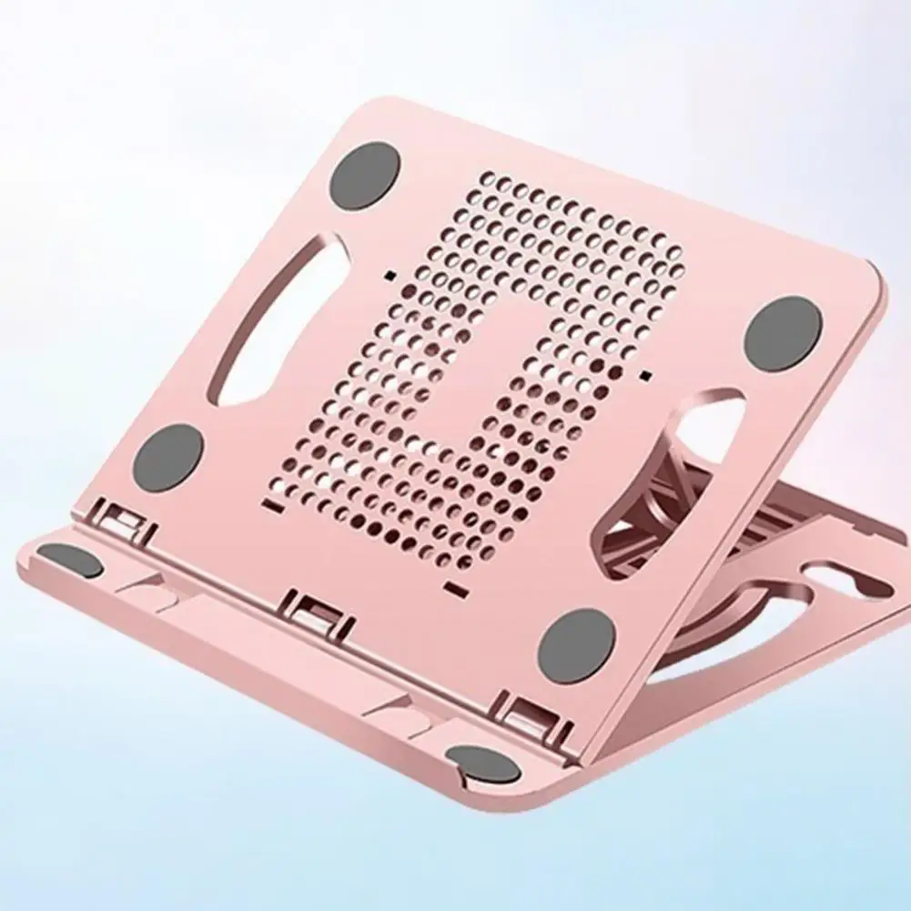 Подставка для ноутбука, Портативная Складная Настольная подставка для ноутбука с 8 уровнями регулировки высоты, с отверстиями, треугольниками для отвода тепла, для телефона