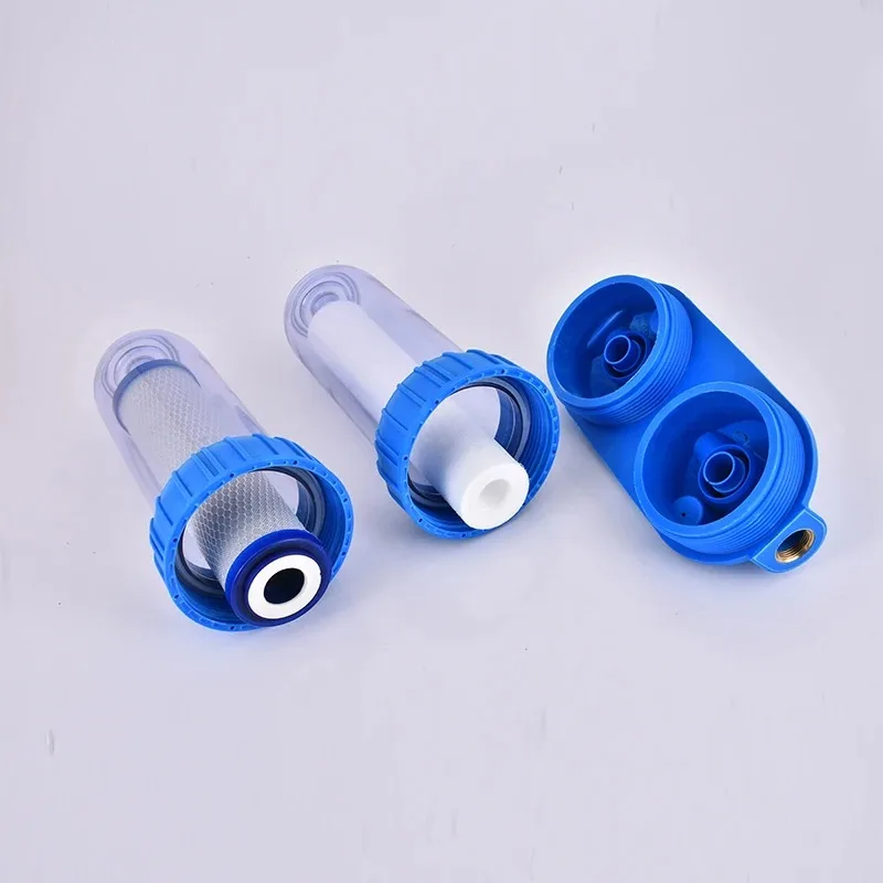 10-Inch Two-Stage Pre-Filter, Transparent Bottle Household Kitchen Tap Water Pipeline Water Purifier