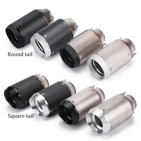Universal Motorcycle Exhaust CNC Carbon Fiber Escape Muffler For Kawasaki Z900 FZ6 RC390 S1000XR
