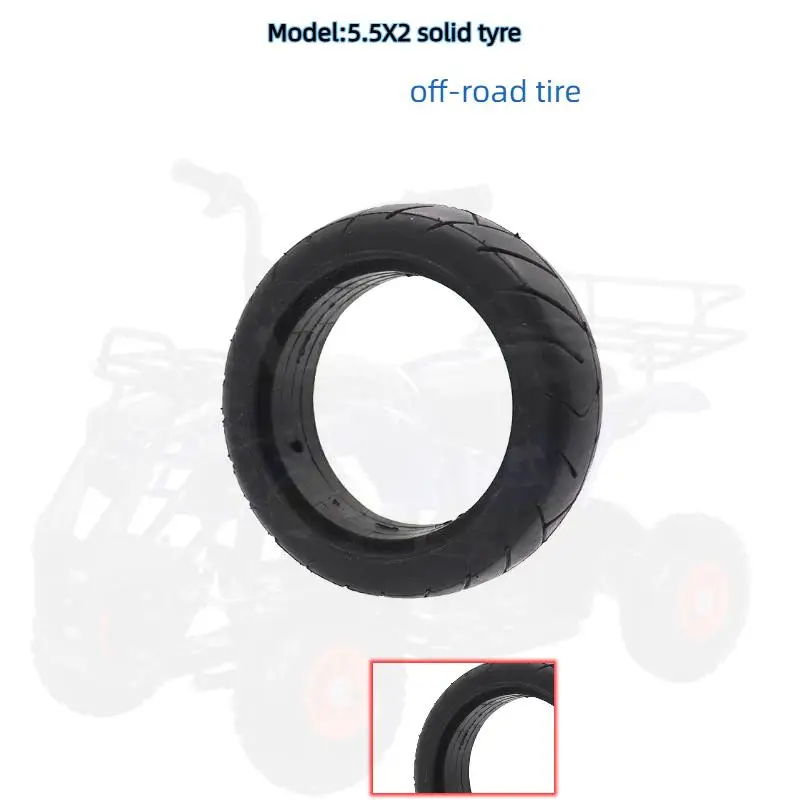 

5.5X2 Inch Explosion Tire Fastwheel F0 Rear Wheel Solid Tire for Carbon Fiber Scooter Electric Scooter