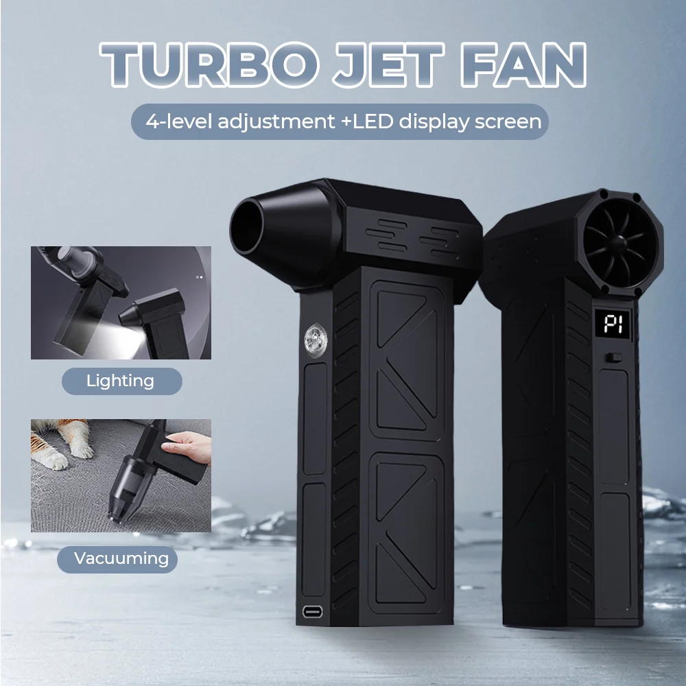 

Powerful Air Blower 990000RPM Brushless Violent Fan Vacuum Dust Cleaner Strong Winds 53m/s Turbo Jet Blower Type-C Recharging