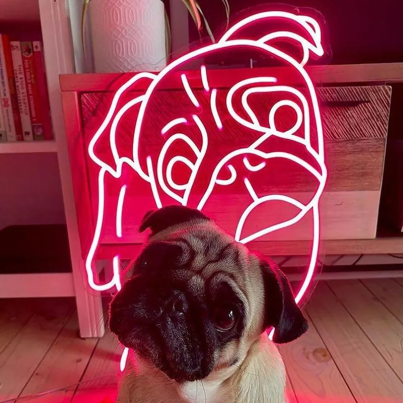 Custom Pets Neon Sign Wall Decor Aesthetic Backdrop Room Decor Aesthetic Custom Your Dog Cat Neon Signs Led Sign for Bedroom