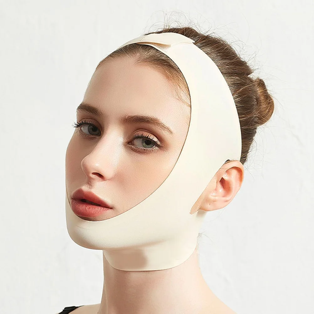Lifting Belt V Face Bandage Thin Face Mask For Woman Girl Grey Size L Chin Masseter Bandage Soft Durable Breathable Facial Skin