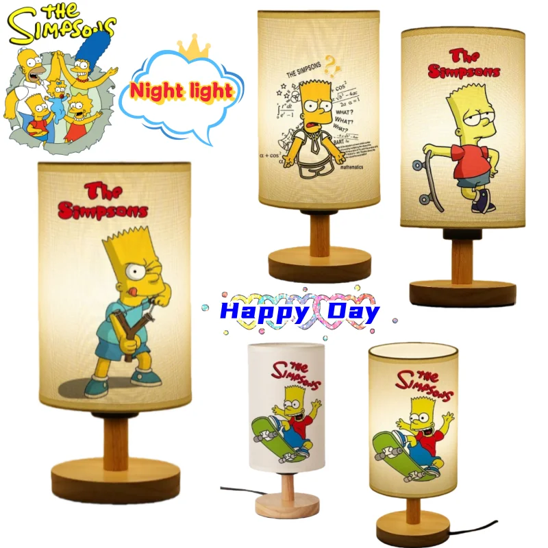 

New The Simpsons Bart Lisa Maggie personalized creative table lamp bedroom bedside sleep night light exquisite birthday gift