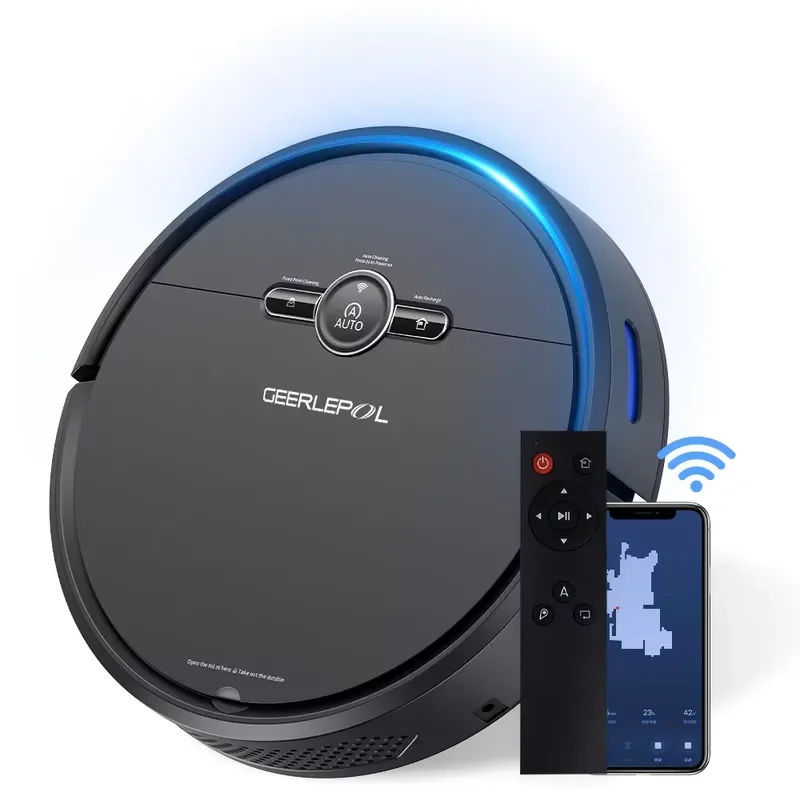 OEM ODM Auto Reharge Vacuum Cleaner Floor Cleaning Sweeping Mops WIFI App/Alexa/Google Control For Pet Hair Floor