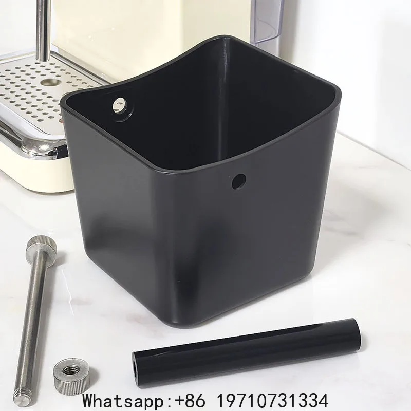 Espresso tapping box with removable tapping rod and non-slip base for espresso cakes,coffee grounds,durable espresso accessories