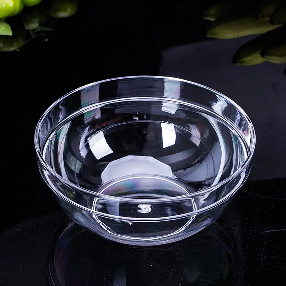 

1 pc Acrylic Salad Bowl 20X8.5Cm Thick Transparent Round Fruit Serving Bowl For Party Wedding Catering Events Kitchen Barware