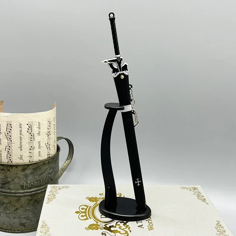 24 センチメートルソードアートオンラインアニメレプリカ Elucidator 剣 1:6 金属武器モデルキリトグッズデスクトップ装飾ギフト少年のおもちゃ